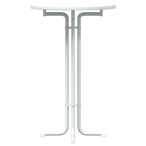 Mesa de jantar Ø70x110 cm derivados de madeira e aço branco M 4