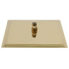 Cabezal ducha efecto lluvia acero inox cuadrado dorado 30x30 cm 4
