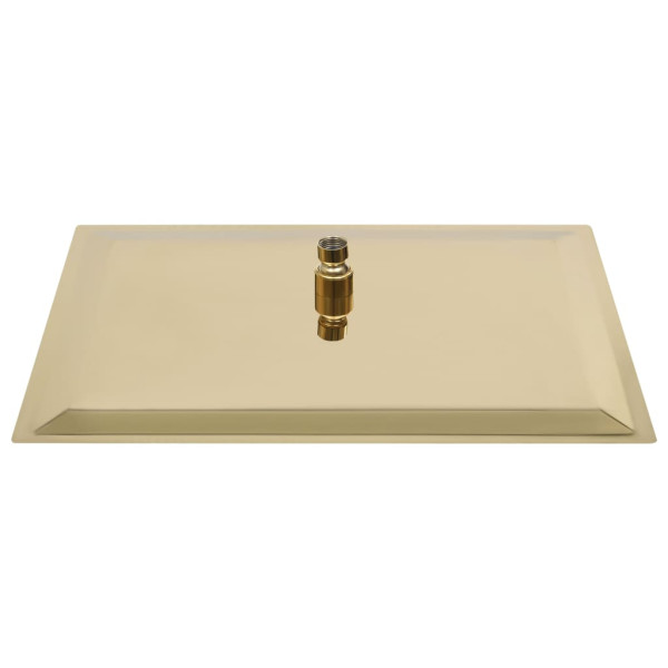 Cabezal ducha efecto lluvia acero inox cuadrado dorado 50x50 cm M 4