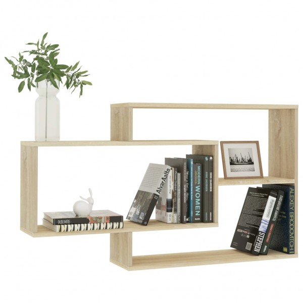 Estantes pared madera contrachapada color roble 104x20x58.5 cm M 3