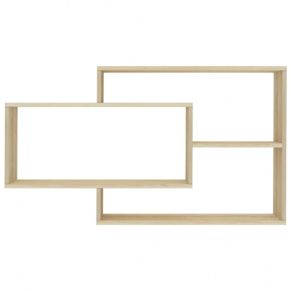Estantes pared madera contrachapada color roble 104x20x58.5 cm M 4