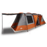 Tienda de camping con túnel 4 personas impermeable gris naranja 4