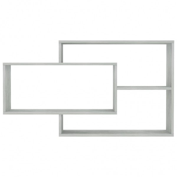 Prateleiras de parede derivados de madeira cinzento cimento M 4