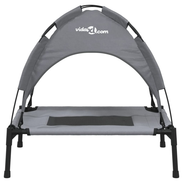 Cama para perros con dosel antracita tela oxford y acero M 4