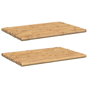 Tapetes de casa de banho 2 pcs 70x50 cm bambu H