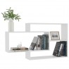 Estantes pared madera contrachapada blanco brillo 104x20x58.5cm 2