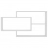 Estantes pared madera contrachapada blanco brillo 104x20x58.5cm 4