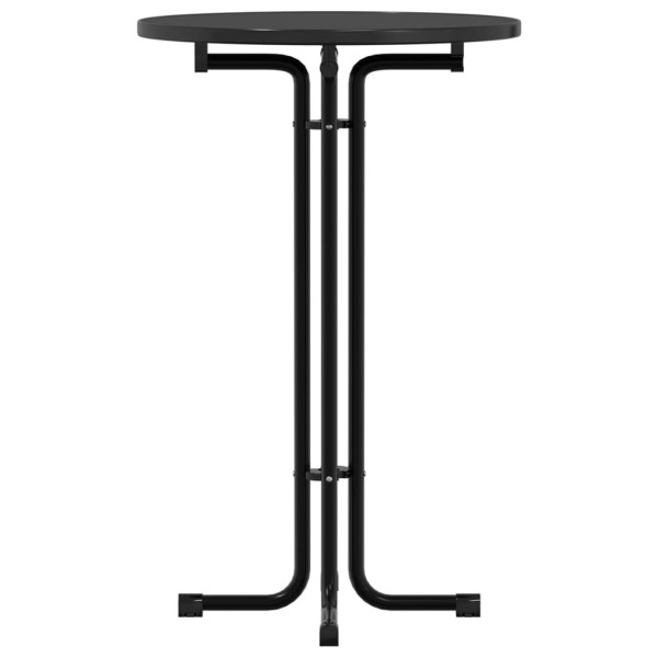 Mesa de jantar Ø70x110 cm derivados de madeira e aço preto M 4