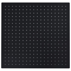 Cabezal ducha efecto lluvia acero inox cuadrado 50x50 cm negro H