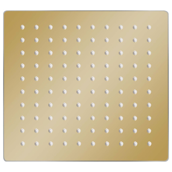 Cabeça de chuveiro quadrada 20x20 cm aço inoxidável dourado M 2