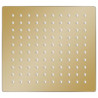 Cabeça de chuveiro quadrada 20x20 cm aço inoxidável dourado 2