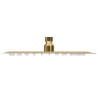 Cabezal ducha efecto lluvia acero inox cuadrado dorado 20x20 cm 4