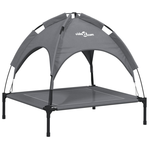 Cama para perros con dosel antracita tela oxford y acero M 2