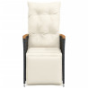Sillones reclinable jardín cojines 2 uds ratán sintético negro 4