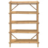 Estante com 5 prateleiras 100x40x150 cm bambu 4