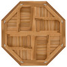 Tablero de mesa octogonal de madera maciza de teca 80x80x2.5 cm 5