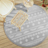 Alfombra de exterior PP gris Ø160 cm 1