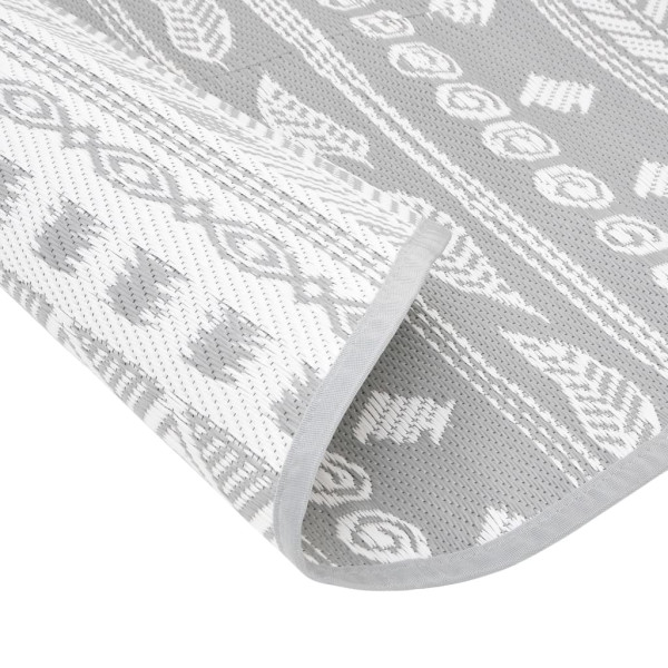 Alfombra de exterior PP gris Ø160 cm M 5