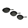 Set de 3 sartenes grill de hierro fundido 1