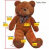 Urso de peluche XXL 85 cm castanho 5
