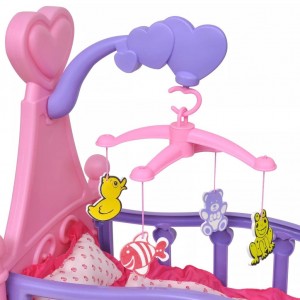 Cama boneca brinquedo. cor-de-rosa + roxo H
