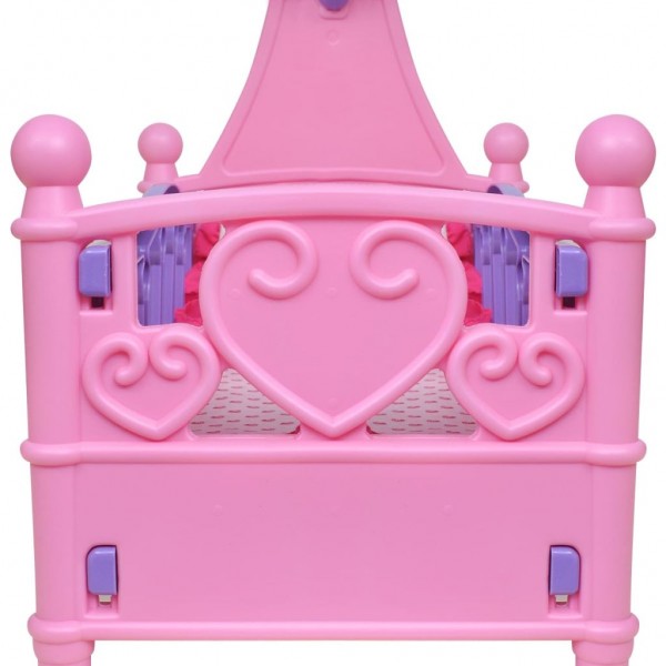 Cama de juguete para muñeca rosa + morada M 3
