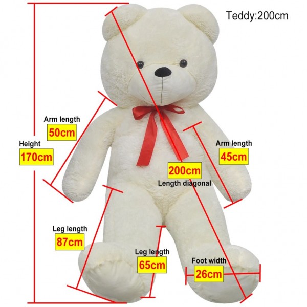 Oso de peluche blanco 170 cm M 5