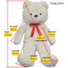 Urso de peluche 170 cm branco 5
