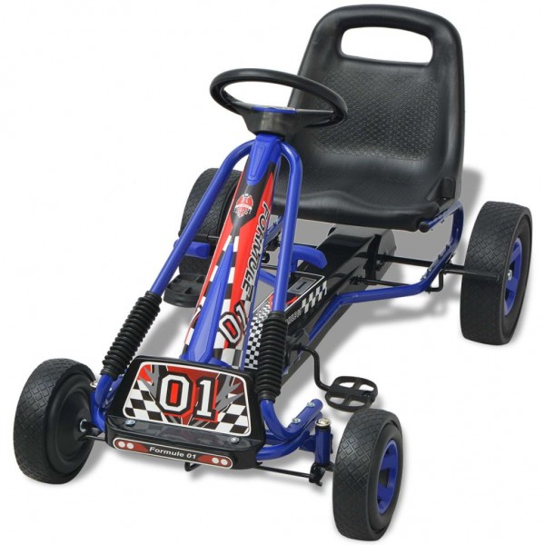 Kart a pedais com assento ajustável. azul M 3