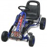 Kart con pedales asiento ajustable azul 3