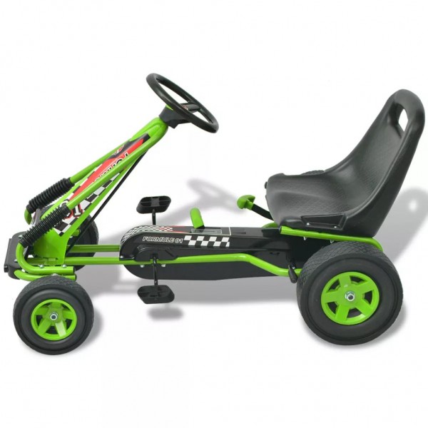 Kart de pedais com assento ajustável verde M 2