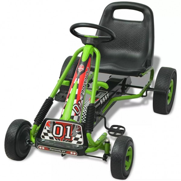 Kart con pedales asiento ajustable verde M 3