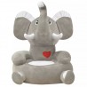 Silla de peluche para niños elefante gris 3