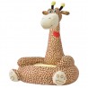 Cadeira em pelúcia infantil. girafa. castanho 1