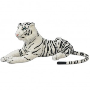 Tigre de peluche blanco XXL H