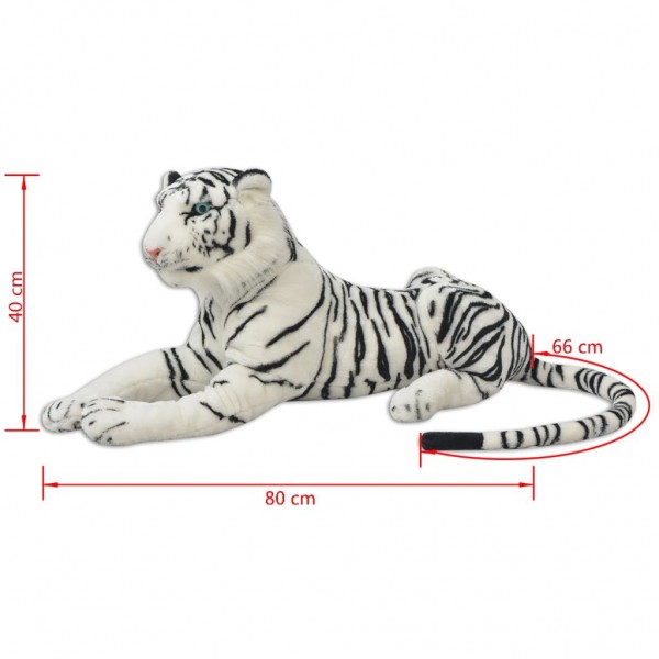 Tigre de peluche blanco XXL M 5