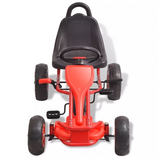 Kart a pedais com pneus pneumáticos vermelho M 3
