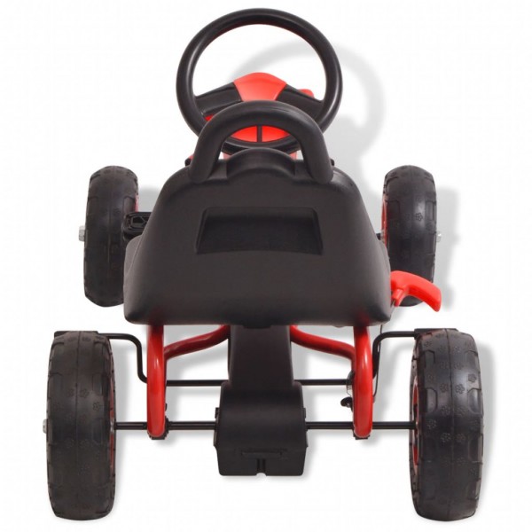Kart a pedais com pneus pneumáticos vermelho M 5