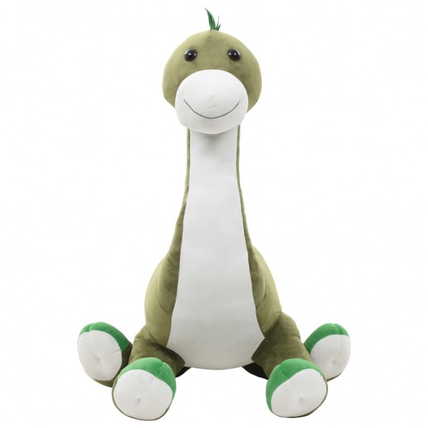 Dinossauro brontossauro de peluche verde M 4