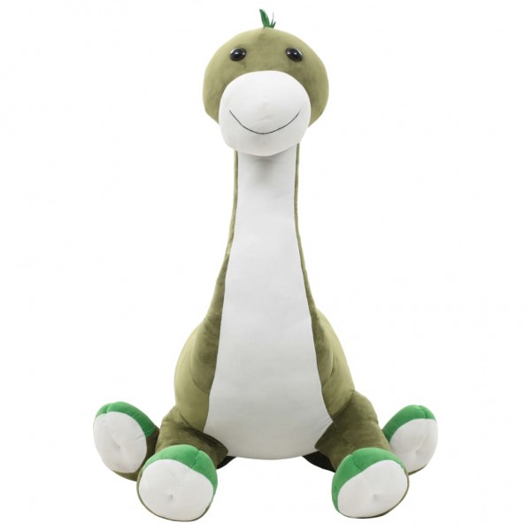 Dinossauro brontossauro de peluche verde M 4