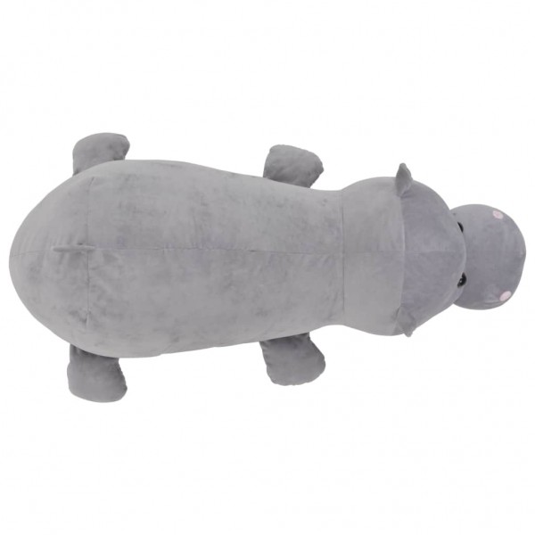 Hipopótamo de peluche cinzento M 4