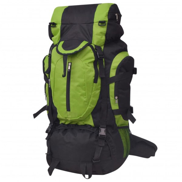 Mochila excursionismo XXL 75 L Negro y verde D
