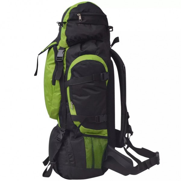 Mochila excursionismo XXL 75 L Negro y verde M 4
