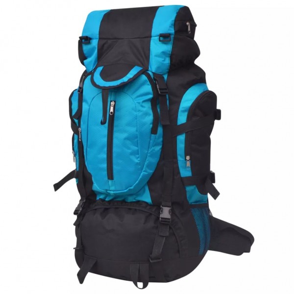 Mochila excursionismo XXL 75 L Negro y azul D