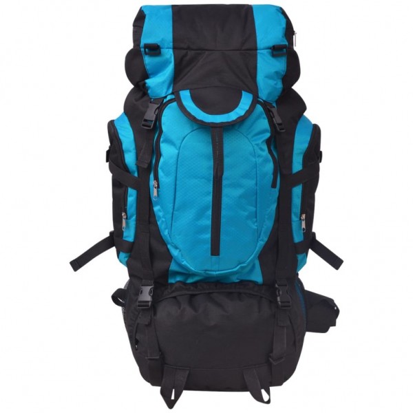 Mochila excursionismo XXL 75 L Negro y azul M 3
