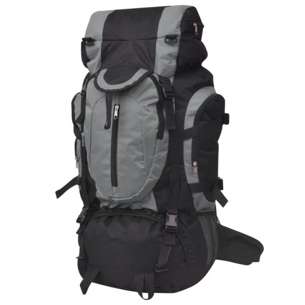 Mochila excursionismo XXL 75 L Negro y gris D