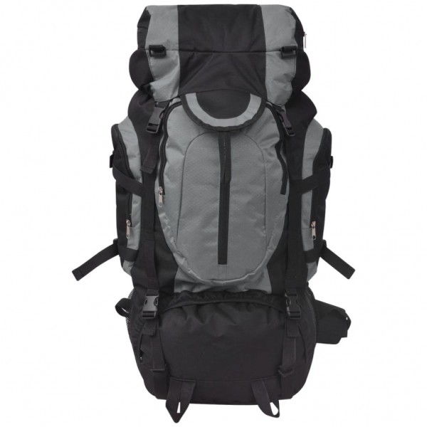 Mochila de caminhada XXL 75 L preto e cinza M 2