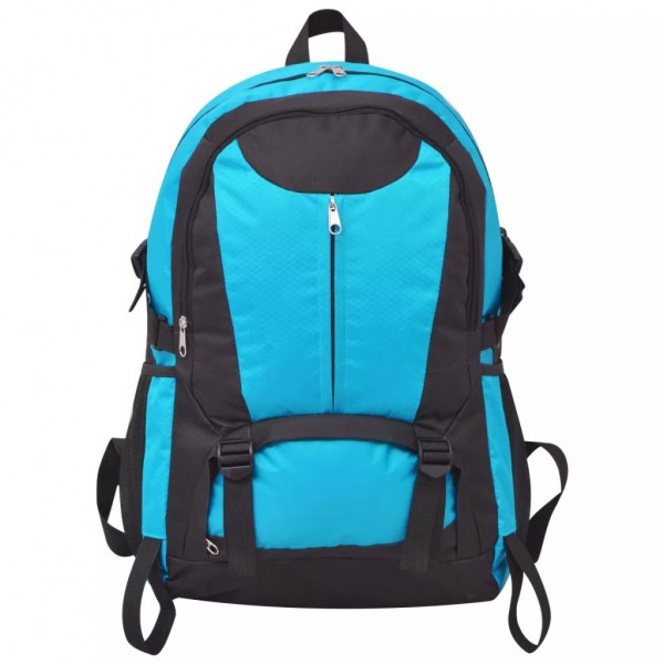 VidaXL Mochila para caminhadas 40 L preto e azul M 2