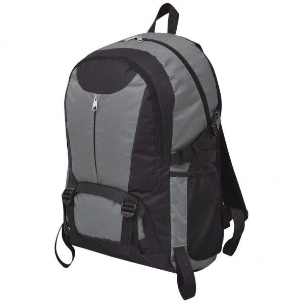 Mochila de senderismo 40 L negro y gris D
