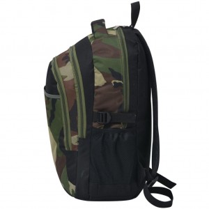Mochila escolar 40 L preto e camuflagem H